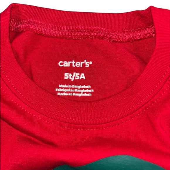 Like New Carter’s Christmas Shirt 5T ‘Elf In Disguise’ - Picture 3 of 7